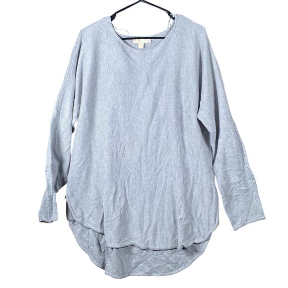 Michael Kors Womens Sweater Gray Long Sleeve High Low Nylon Blend XL - Picture 1 of 11